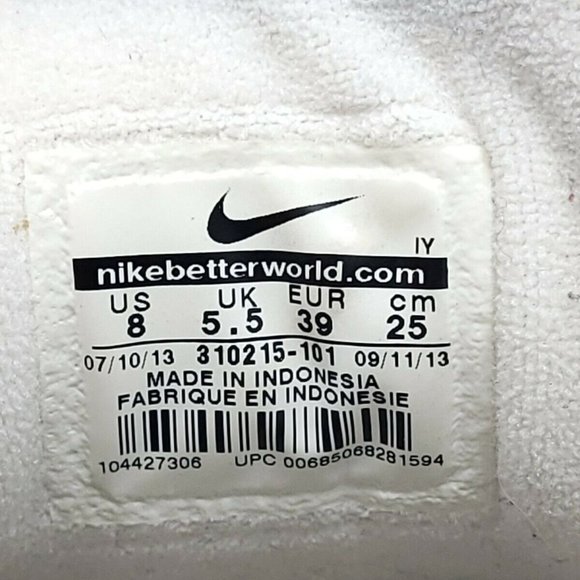 Nike VXT Training Shoes Leather Athletic Women's 8 All White Sneakers 310215-101 - Picture 2 of 9